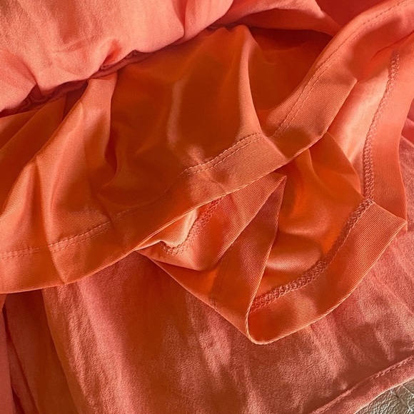 Blue Pepper Solid Ruffle Mini Dress Garden Girl Cantalope Size Large NWT - Picture 6 of 14